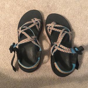 size 8 rainbow Chaco’s